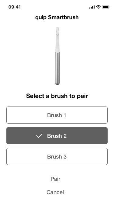 Pairing brush dashboard multi brushes