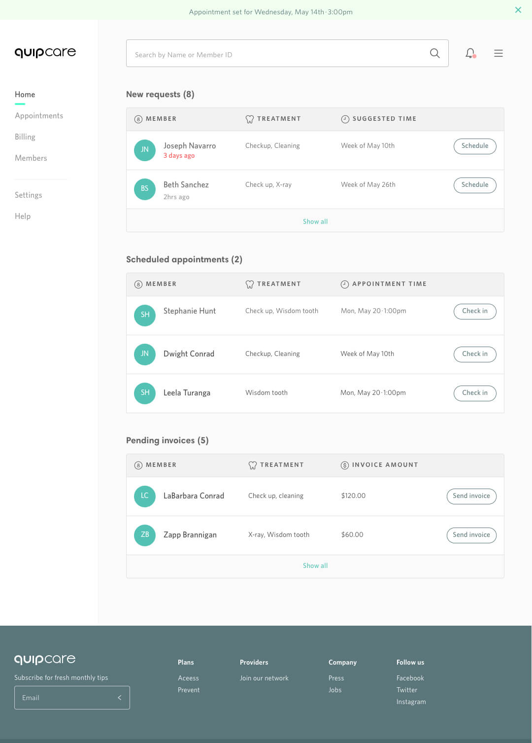 Provider-Dashboard-Home-V4 – Modal-Set Schedule confirm Notifications