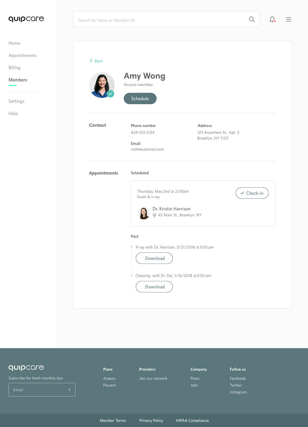 Provider_Members Profile