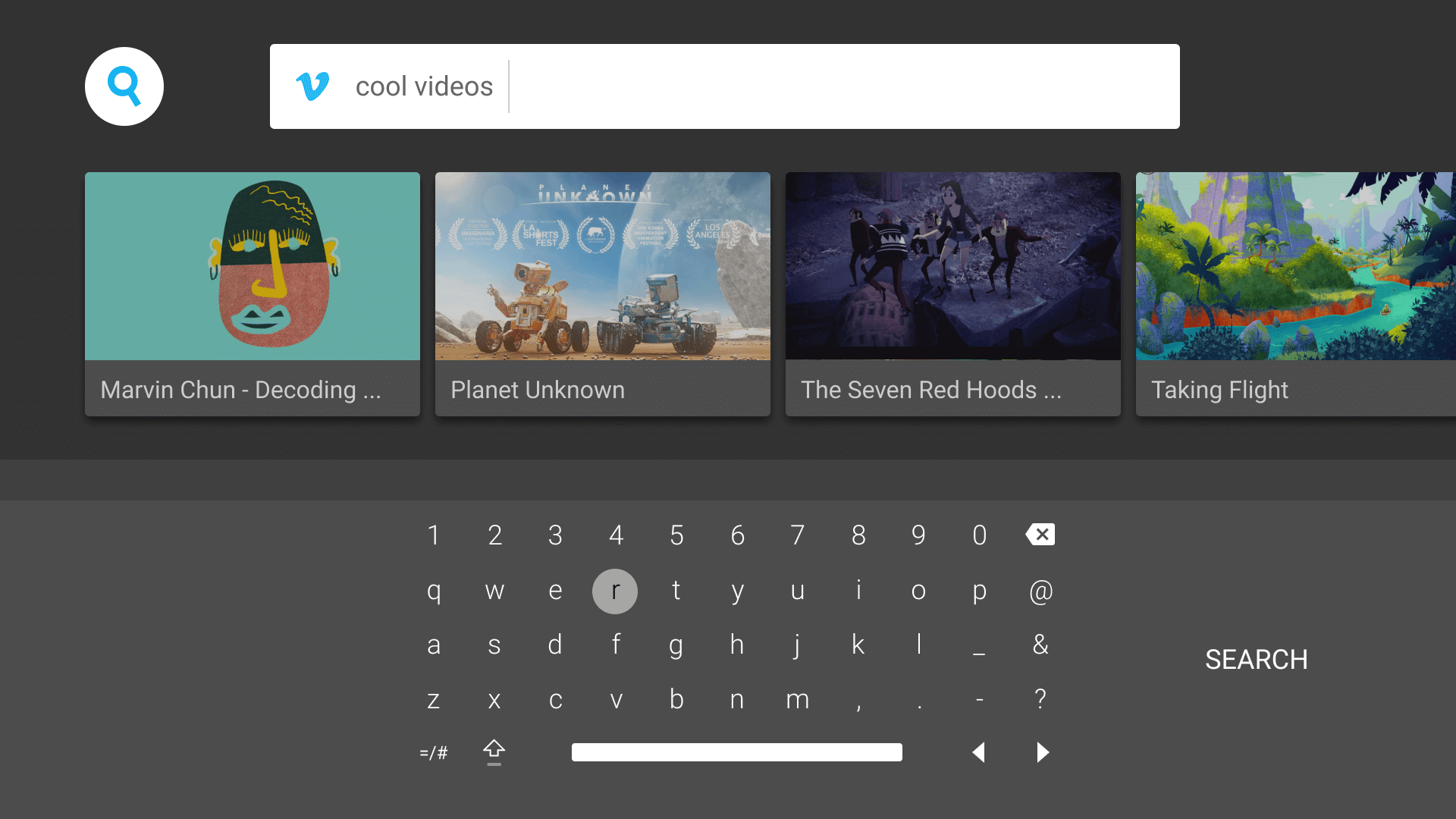 Search-Landing-Keyboard-Typing
