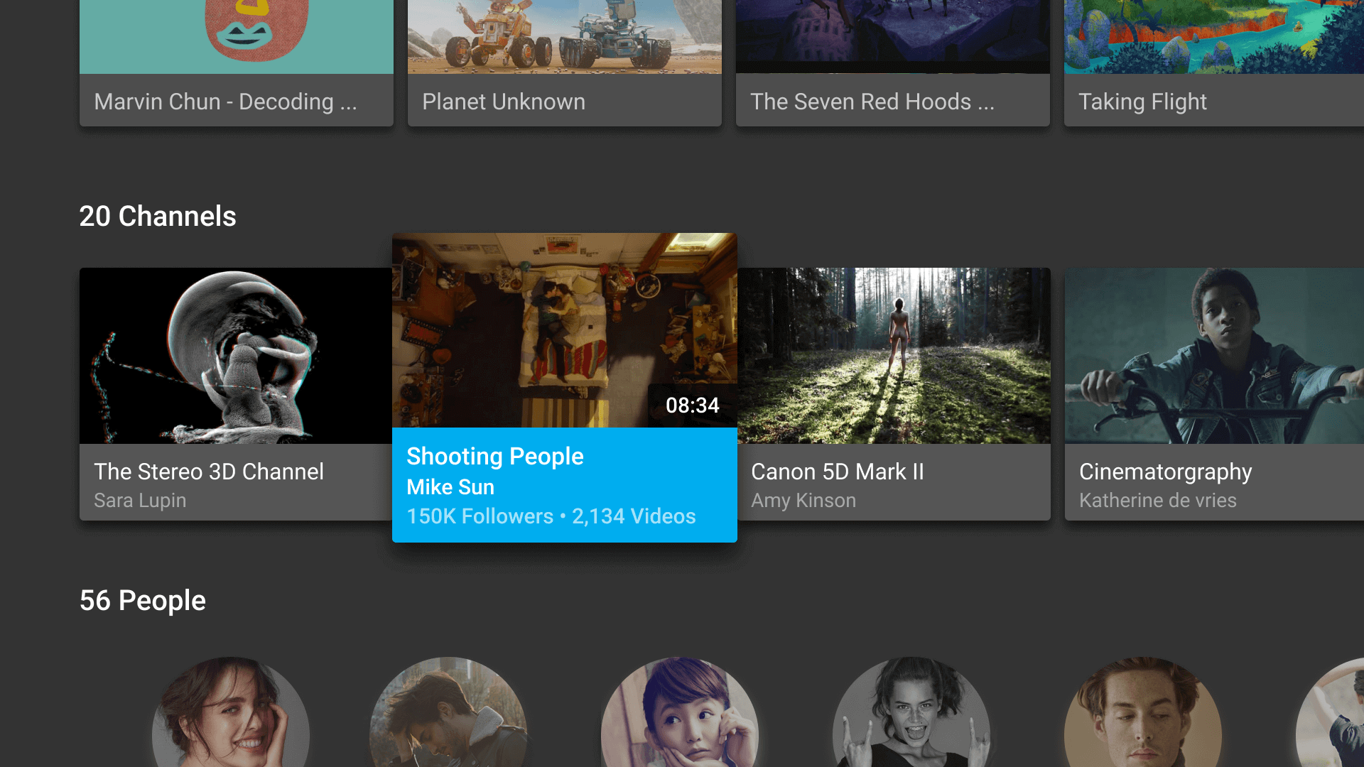 Search-Landing-Row-Focus-Channels