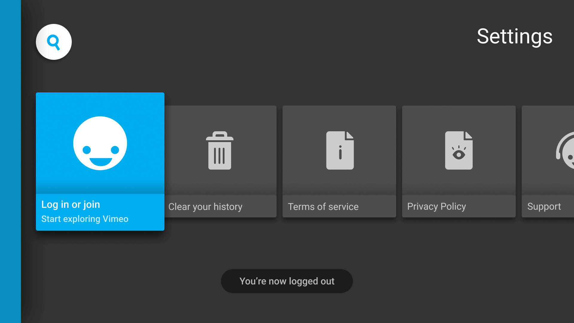 Settings-logged-out-toast